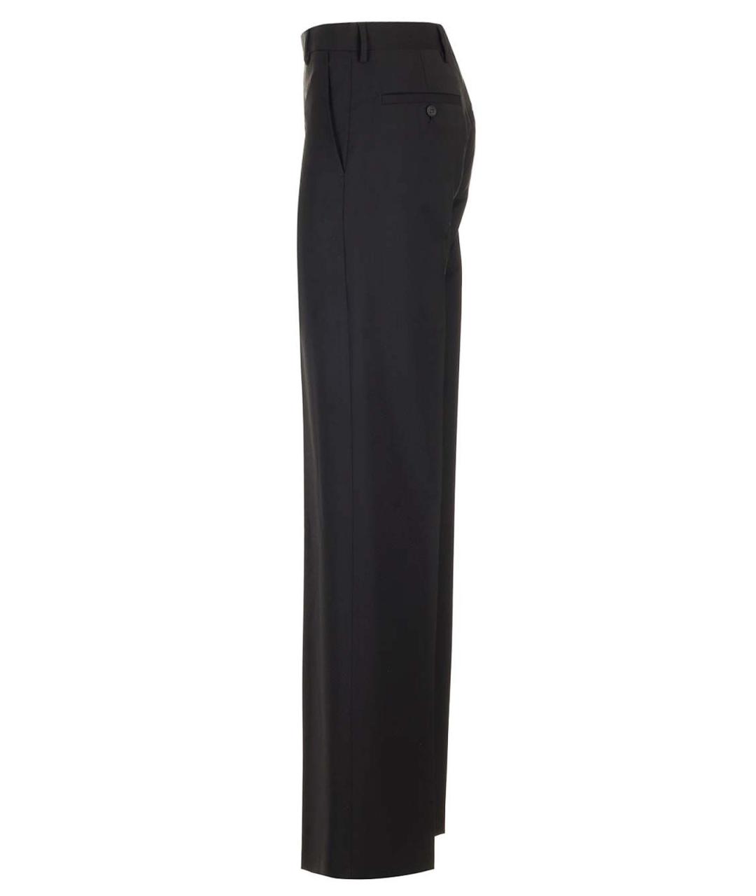 RICK OWENS Черные шерстяные прямые брюки, фото 3