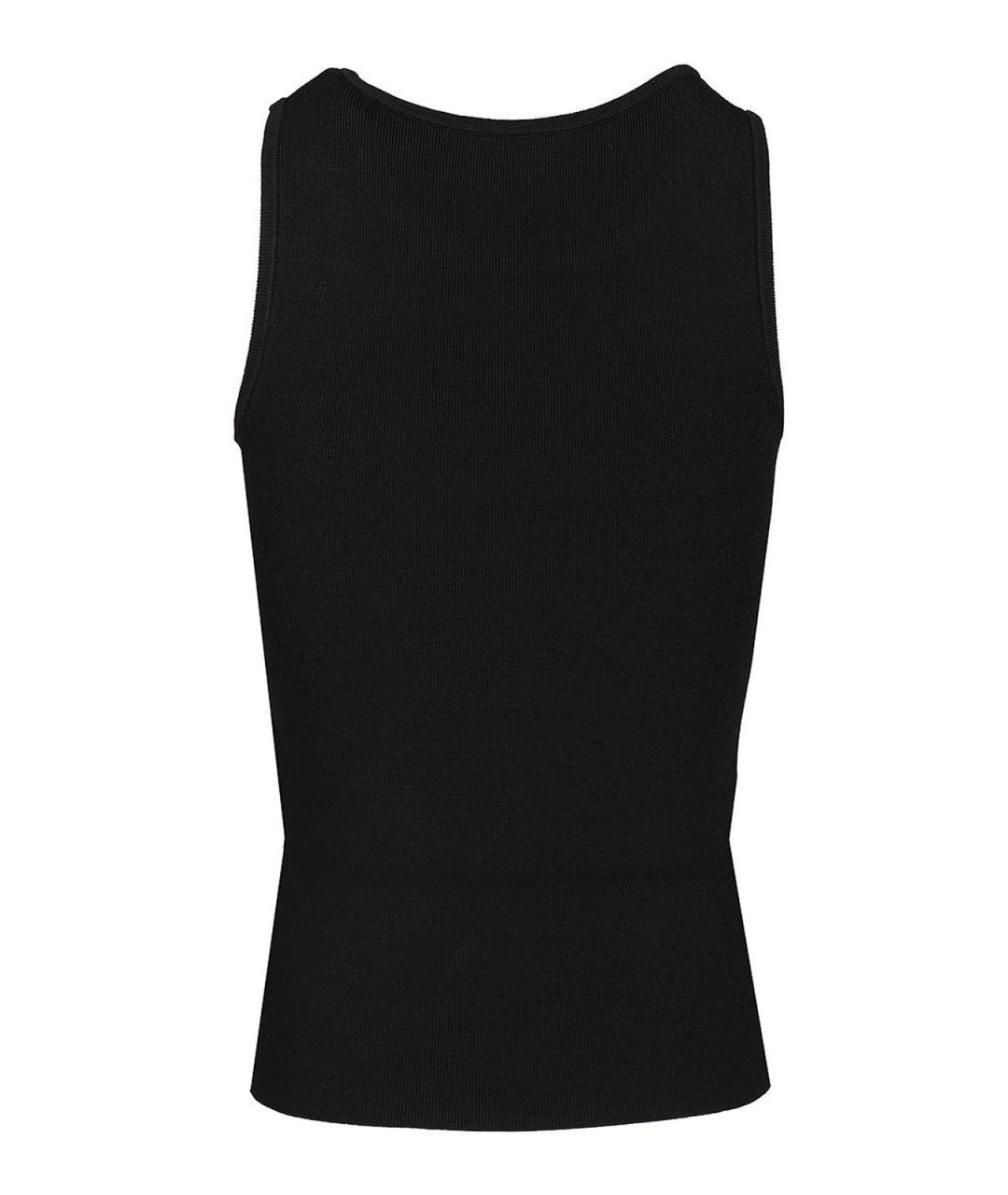 BALENCIAGA Черная вискозная майка, фото 2