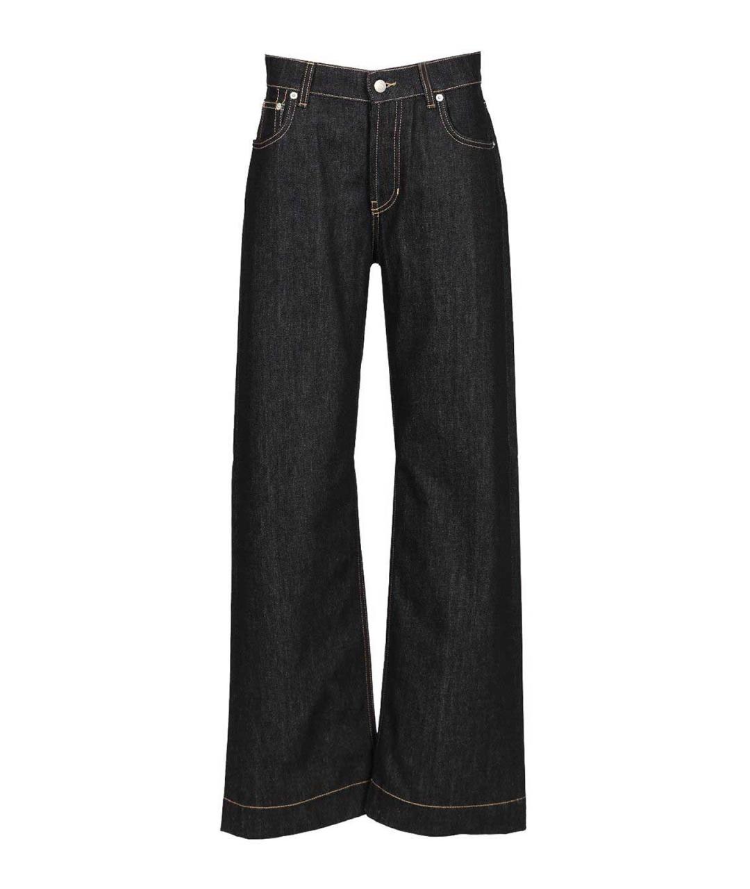 ALEXANDER MCQUEEN Синие хлопковые джинсы, фото 1