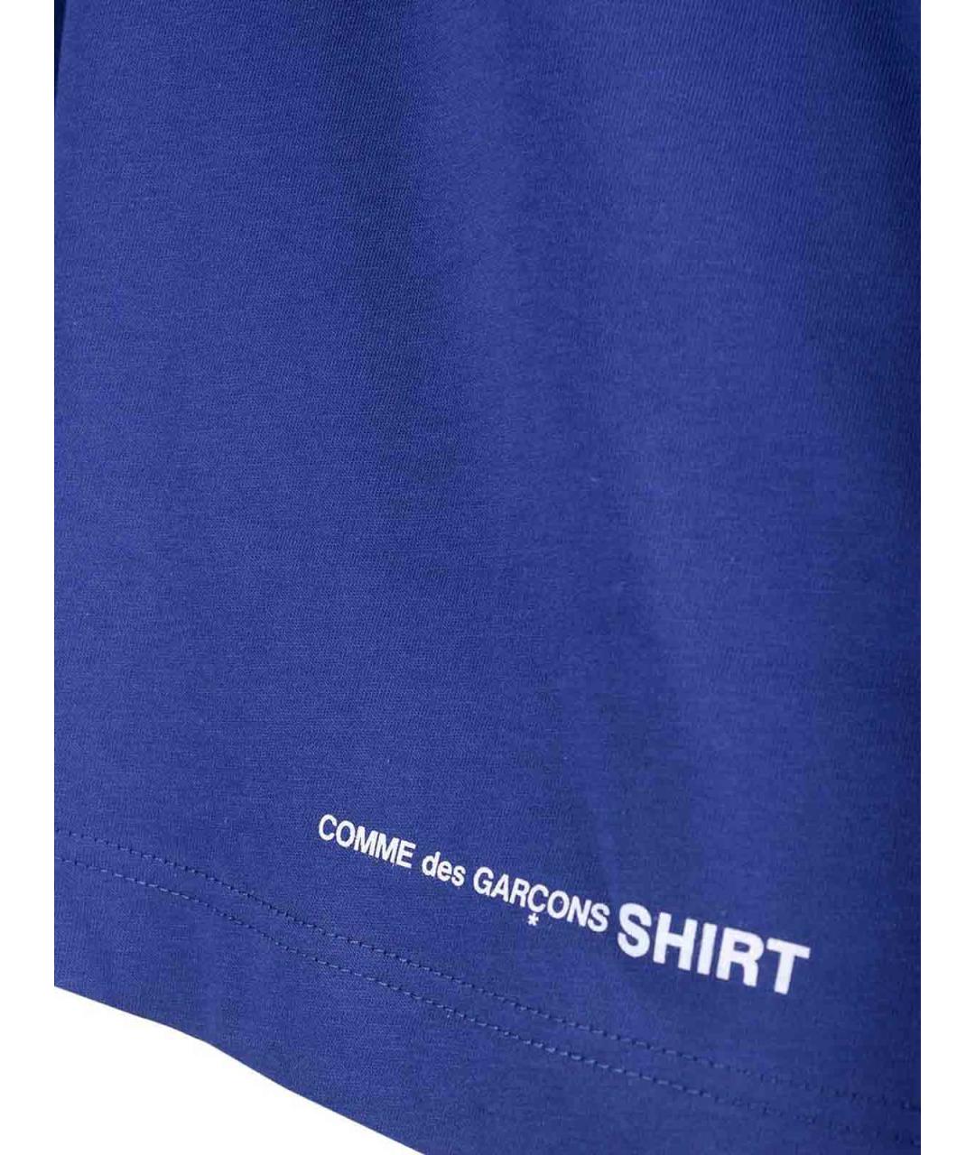 COMME DES GARÇONS Синяя хлопковая футболка, фото 3
