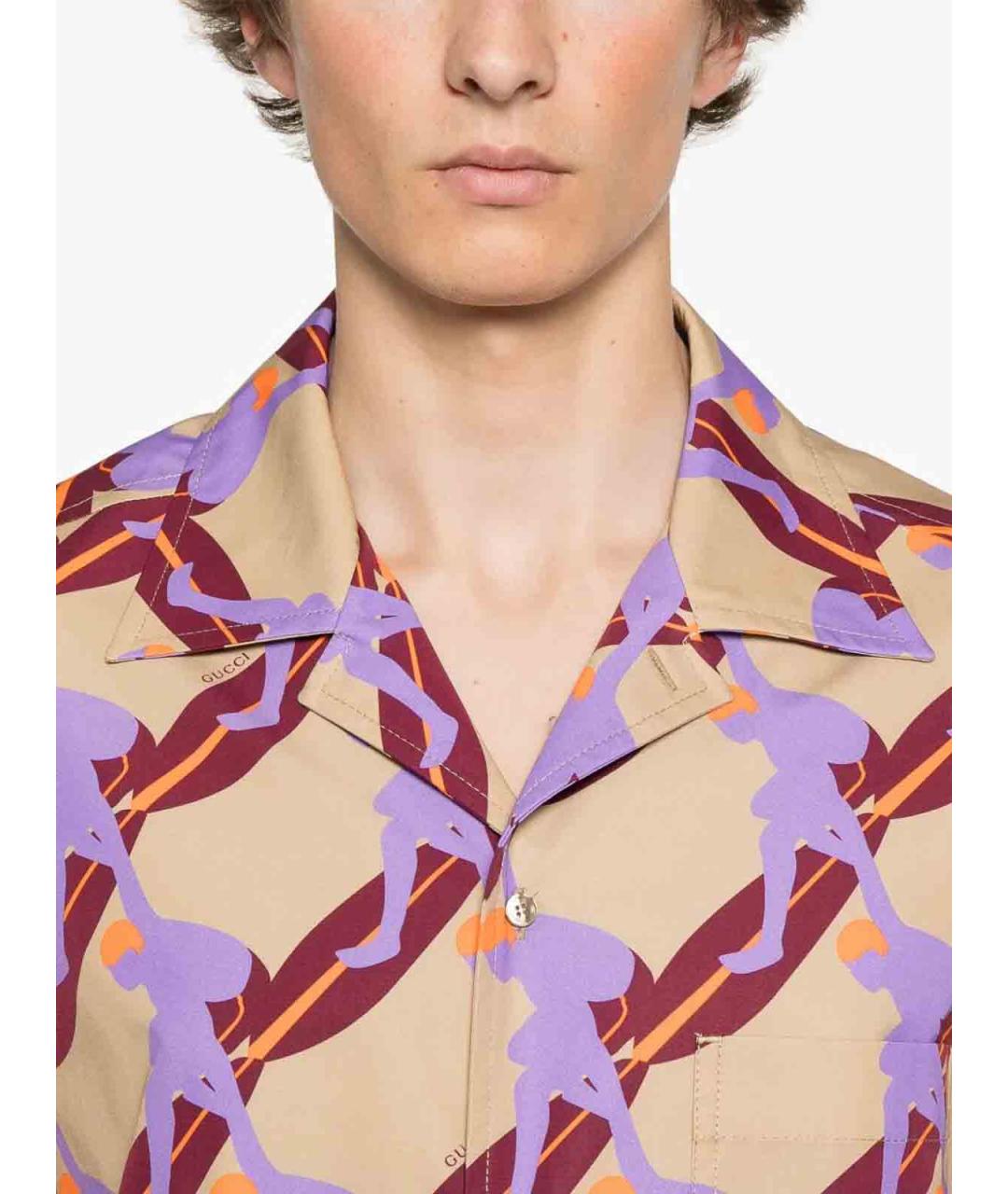 GUCCI Мульти хлопковая кэжуал рубашка, фото 5