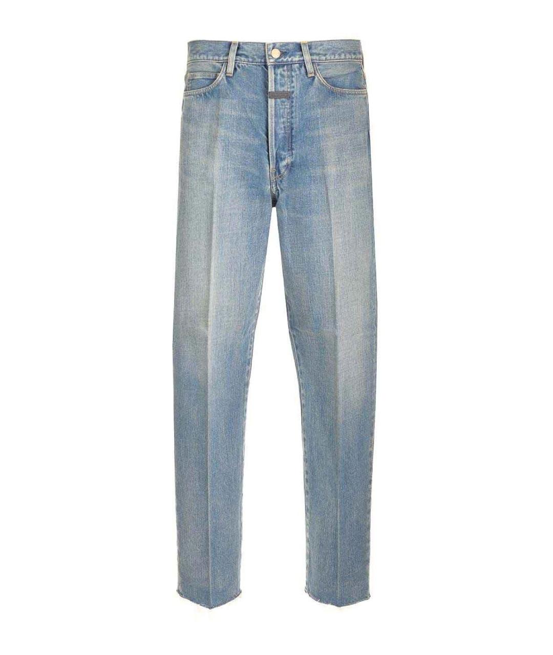 FEAR OF GOD Голубые хлопковые прямые джинсы, фото 1