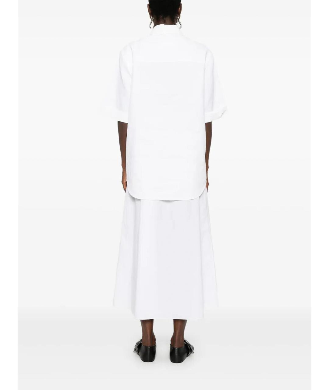 JIL SANDER Белая льняная рубашка, фото 5