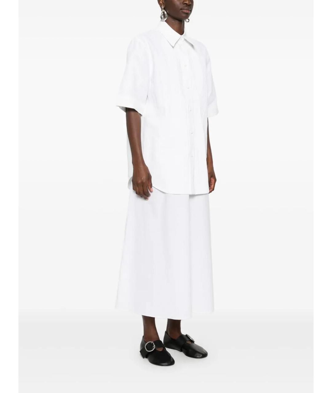 JIL SANDER Белая льняная рубашка, фото 3