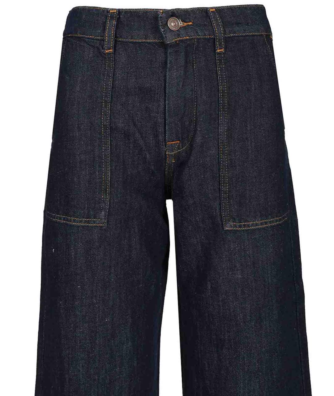 7 FOR ALL MANKIND Синие хлопко-эластановые джинсы клеш, фото 3