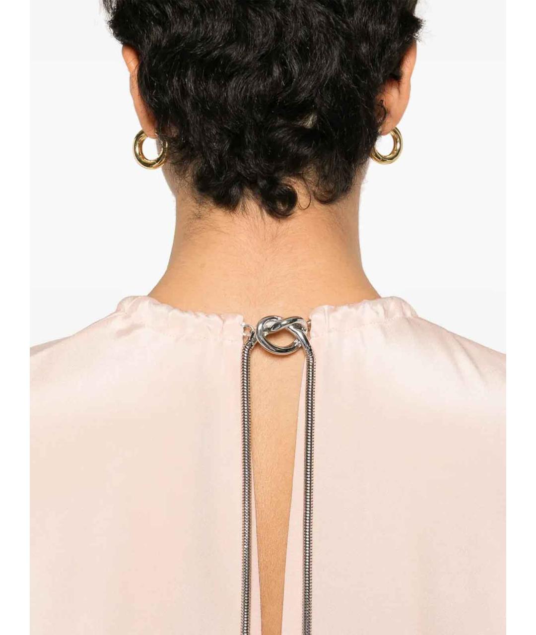 MAX MARA Розовое шелковое вечернее платье, фото 4