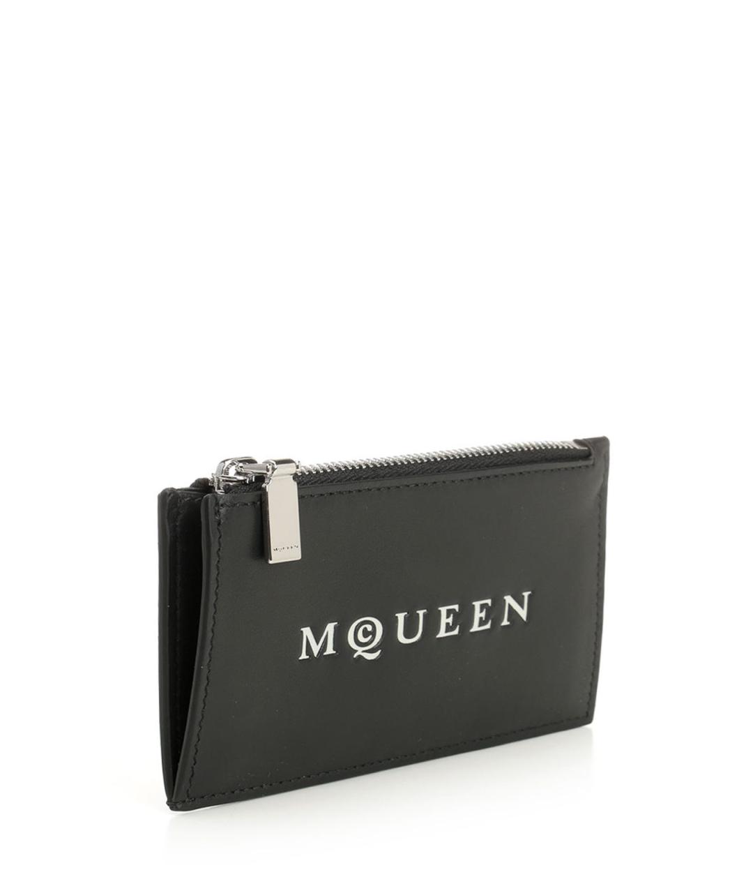 ALEXANDER MCQUEEN Черный кожаный кардхолдер, фото 2
