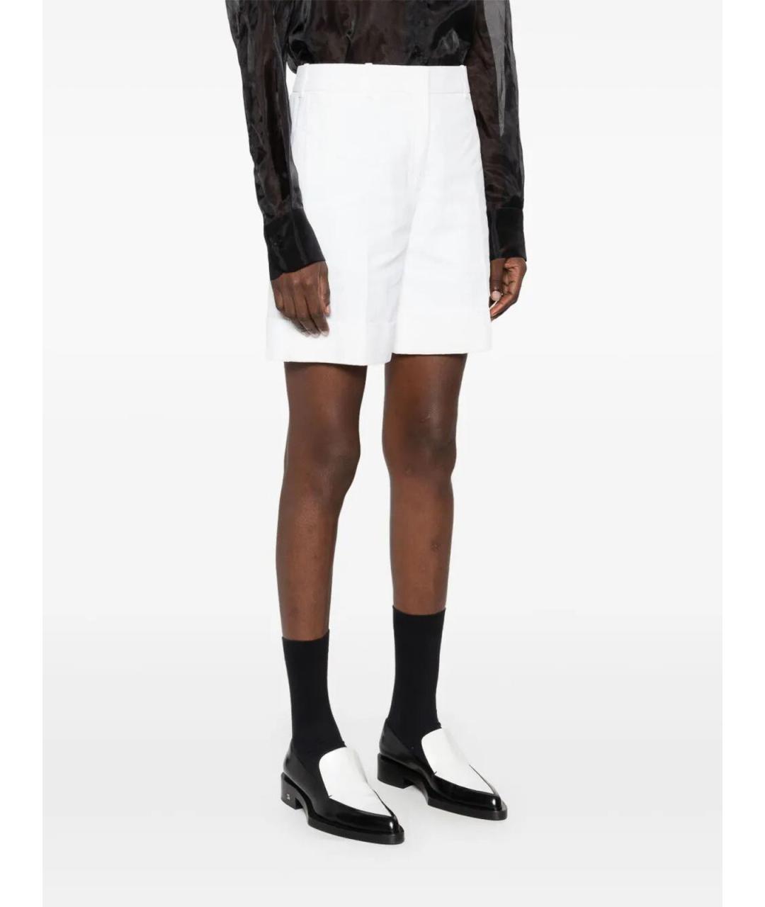 JIL SANDER Белые льняные шорты, фото 4