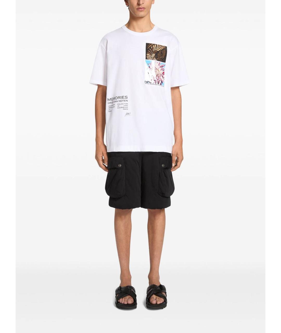DRIES VAN NOTEN Белая хлопковая футболка, фото 4