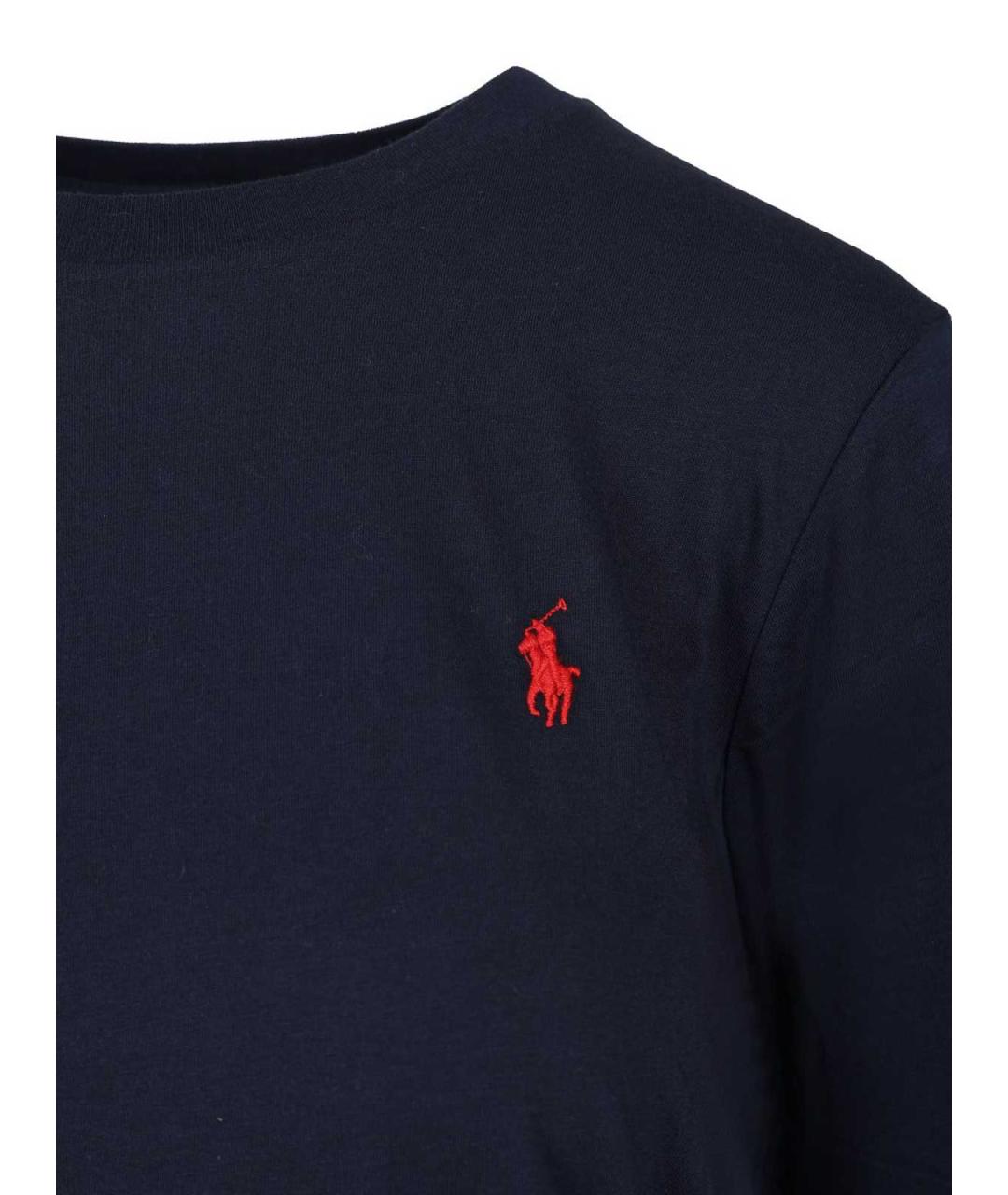 POLO RALPH LAUREN Синяя хлопковая футболка, фото 3