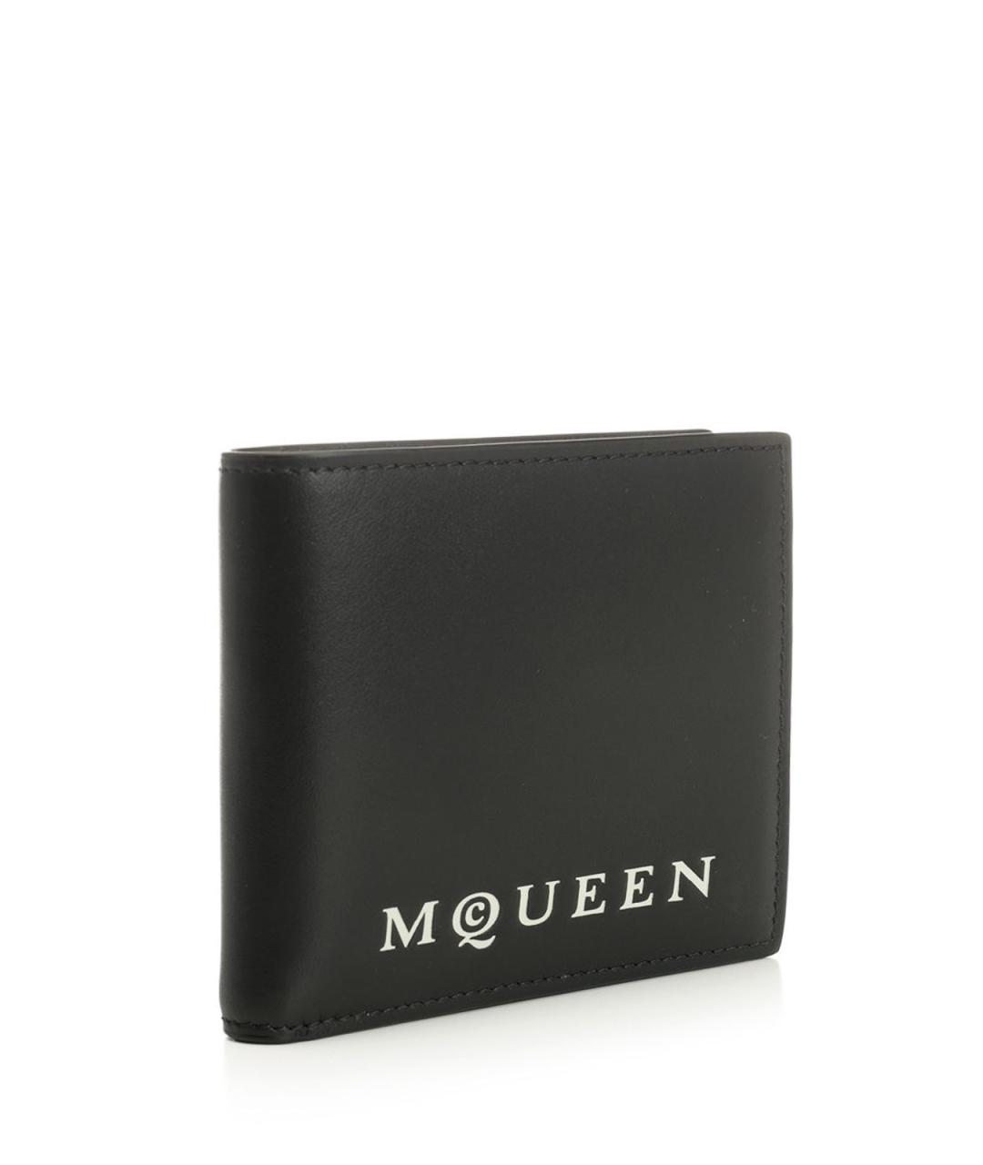 ALEXANDER MCQUEEN Черный кожаный кошелек, фото 2