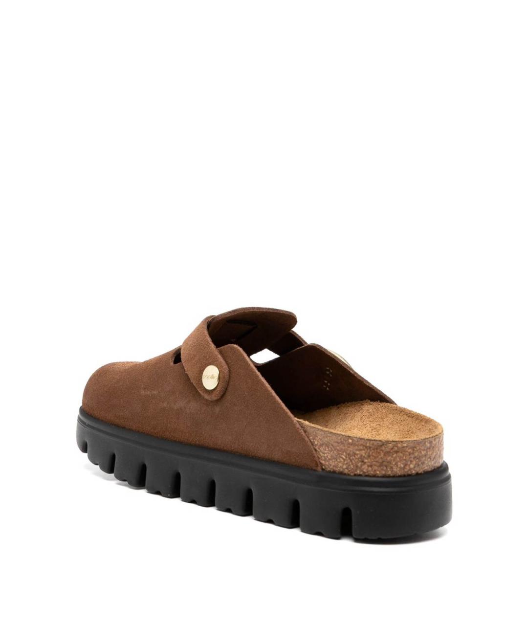BIRKENSTOCK Коричневые замшевые мюли, фото 3