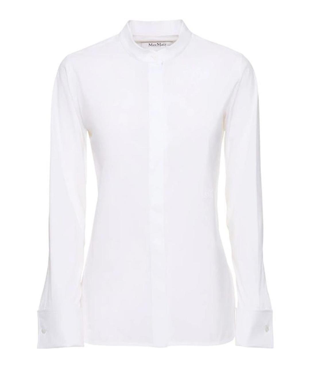 MAX MARA Белая хлопковая рубашка, фото 1