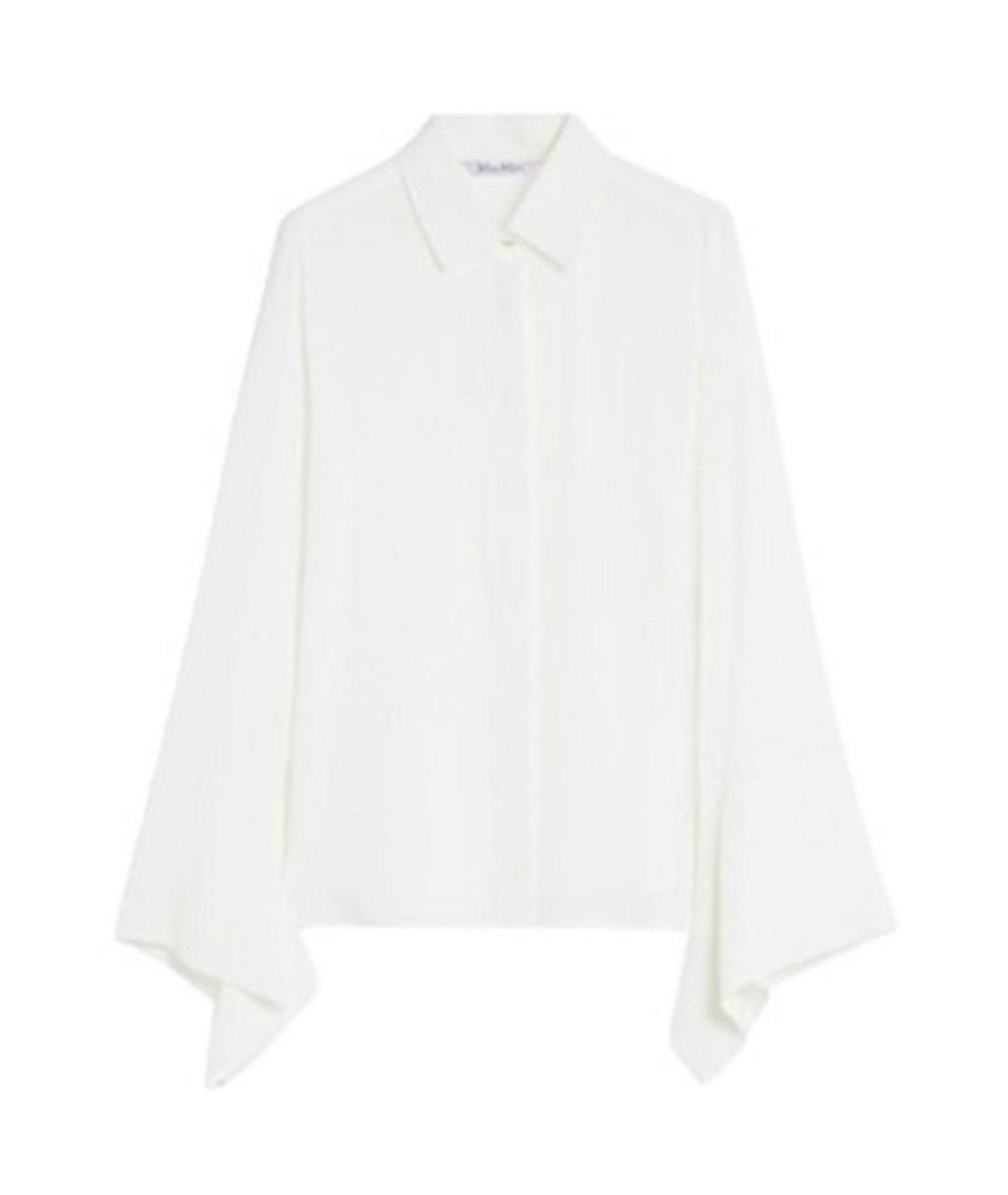 MAX MARA Белая шелковая рубашка, фото 1
