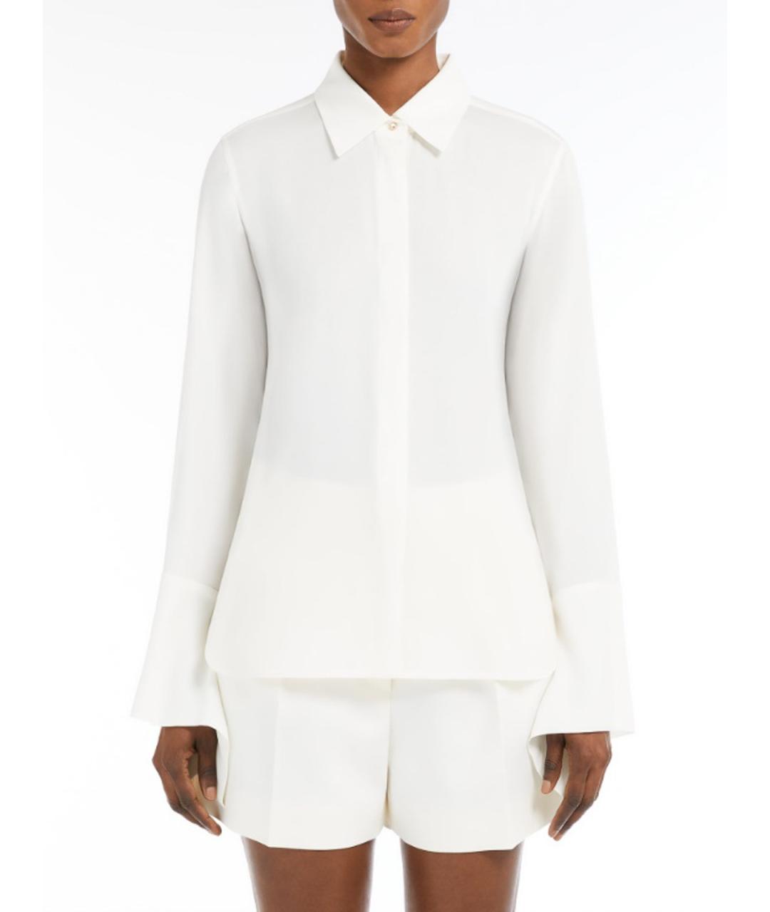 MAX MARA Белая шелковая рубашка, фото 3