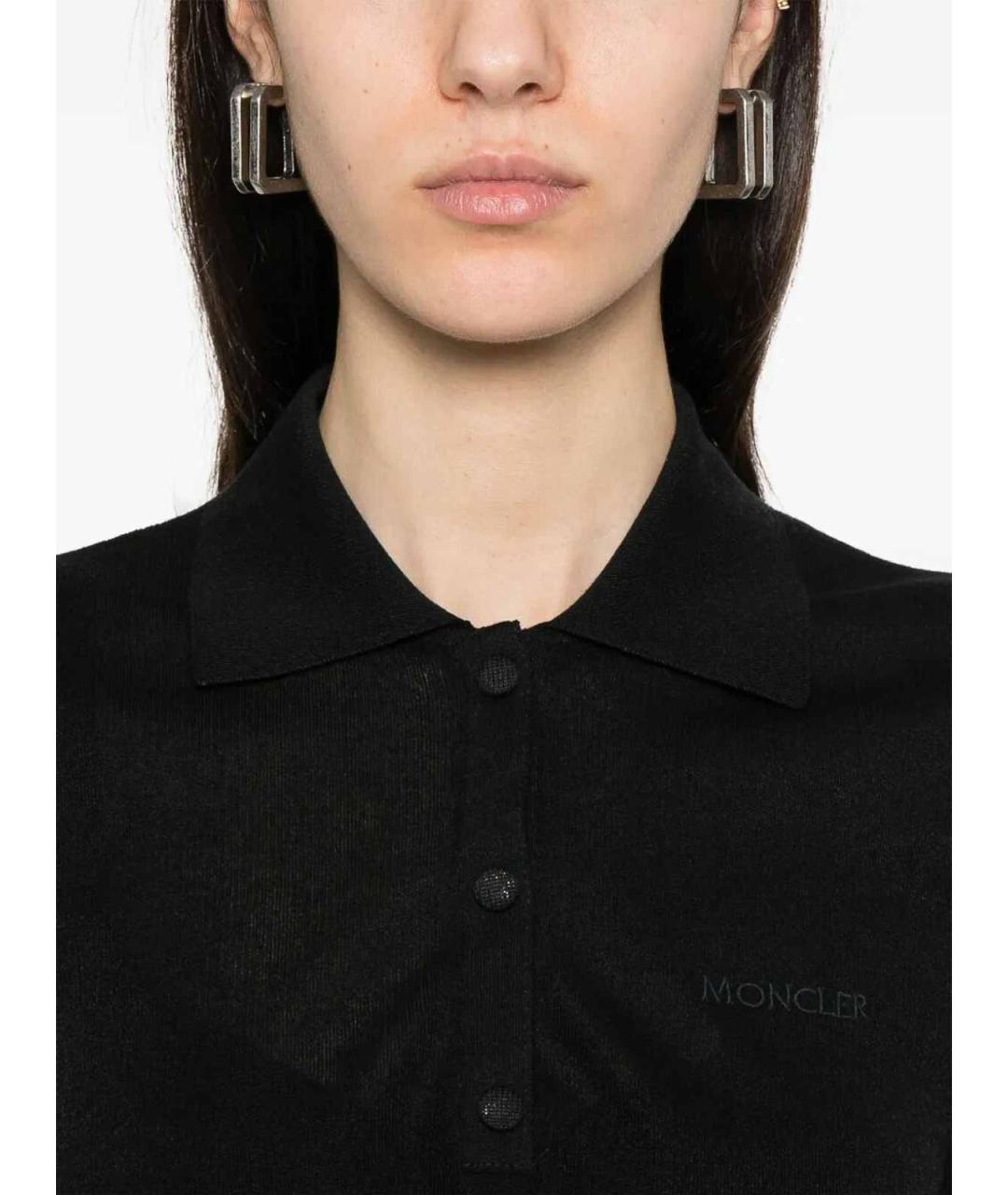 MONCLER Черная хлопковая футболка, фото 3