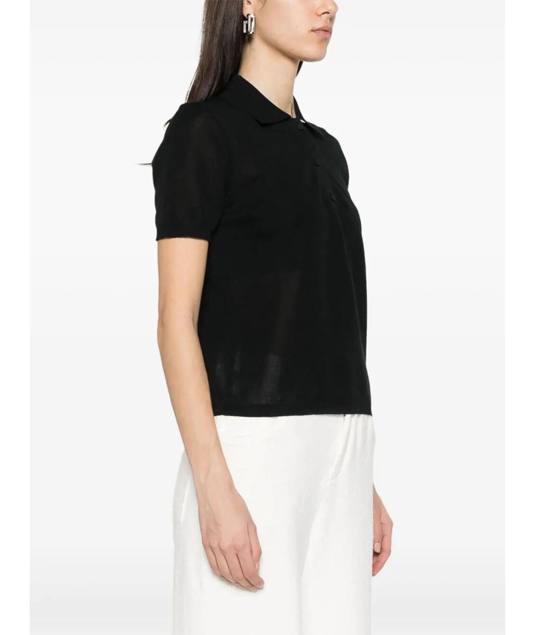 MONCLER Черная хлопковая футболка, фото 4