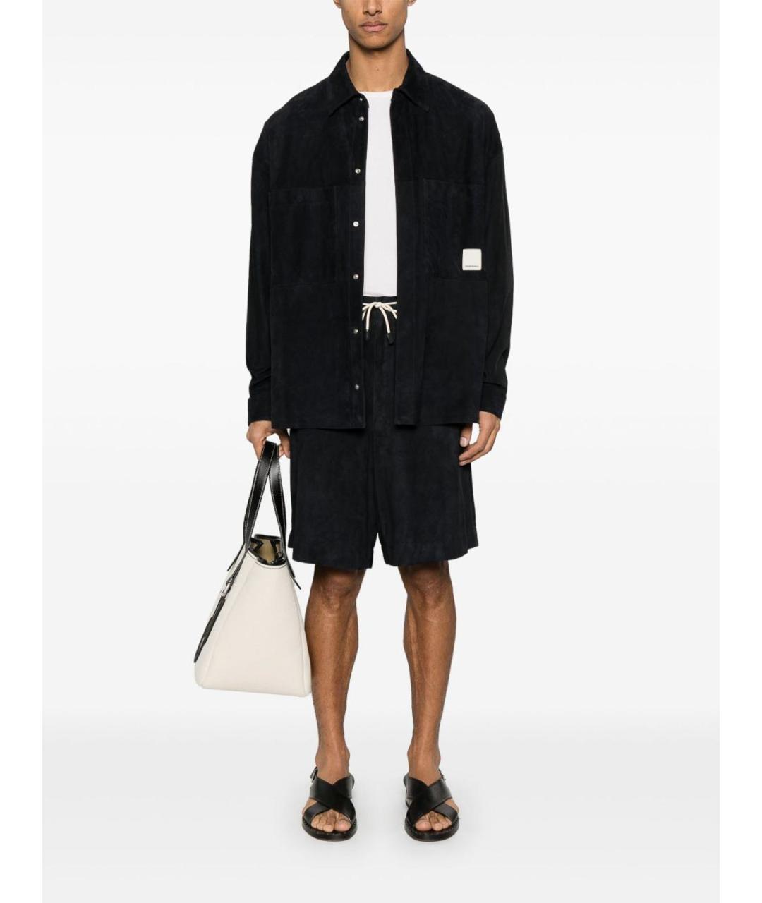 EMPORIO ARMANI Черная замшевая куртка, фото 5