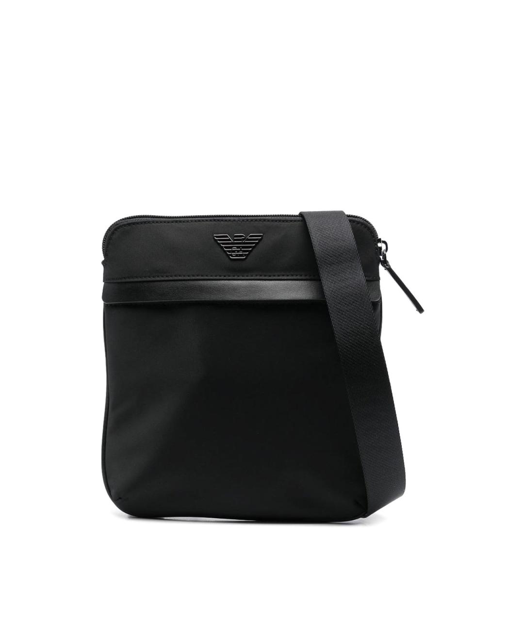 EMPORIO ARMANI Черная синтетическая сумка на плечо, фото 1