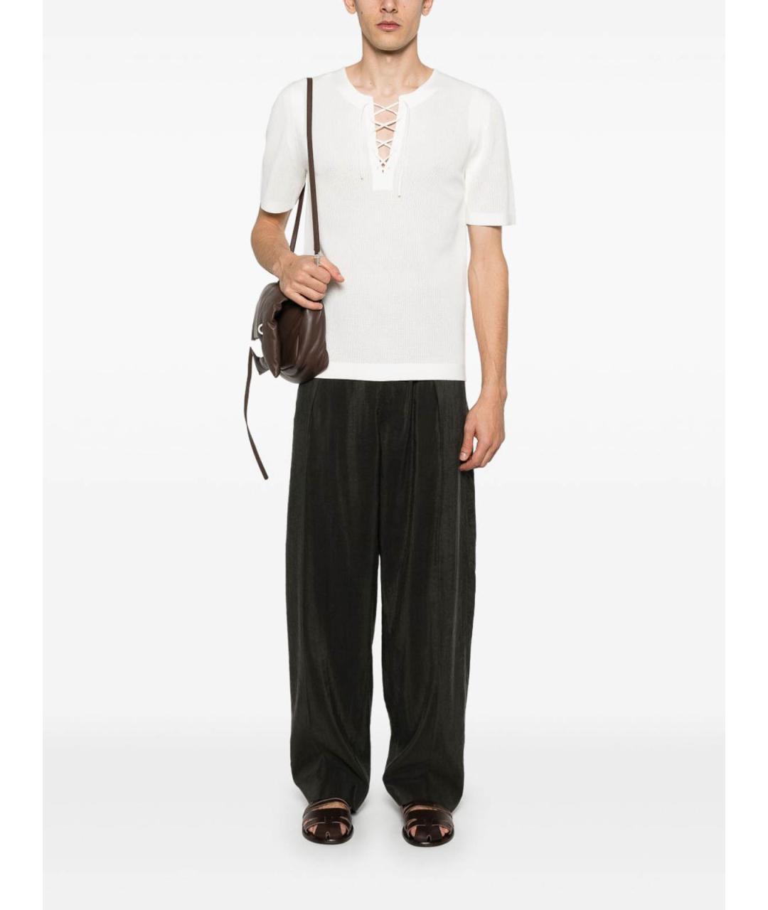 DRIES VAN NOTEN Белая хлопковая футболка, фото 4