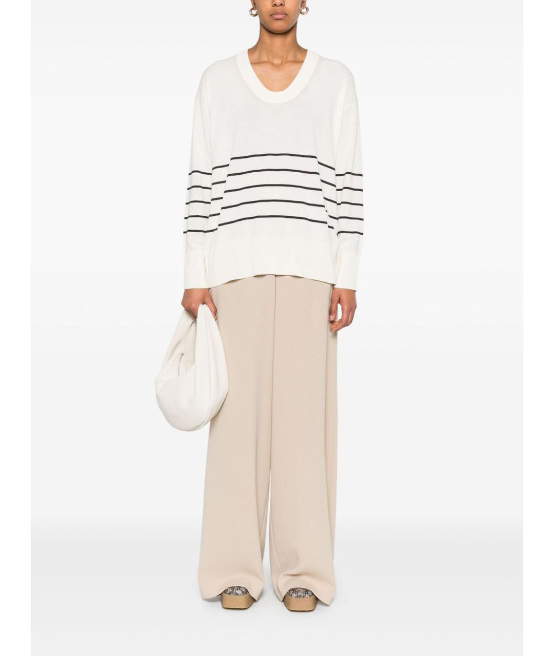 MAX MARA Бежевые брюки широкие, фото 5