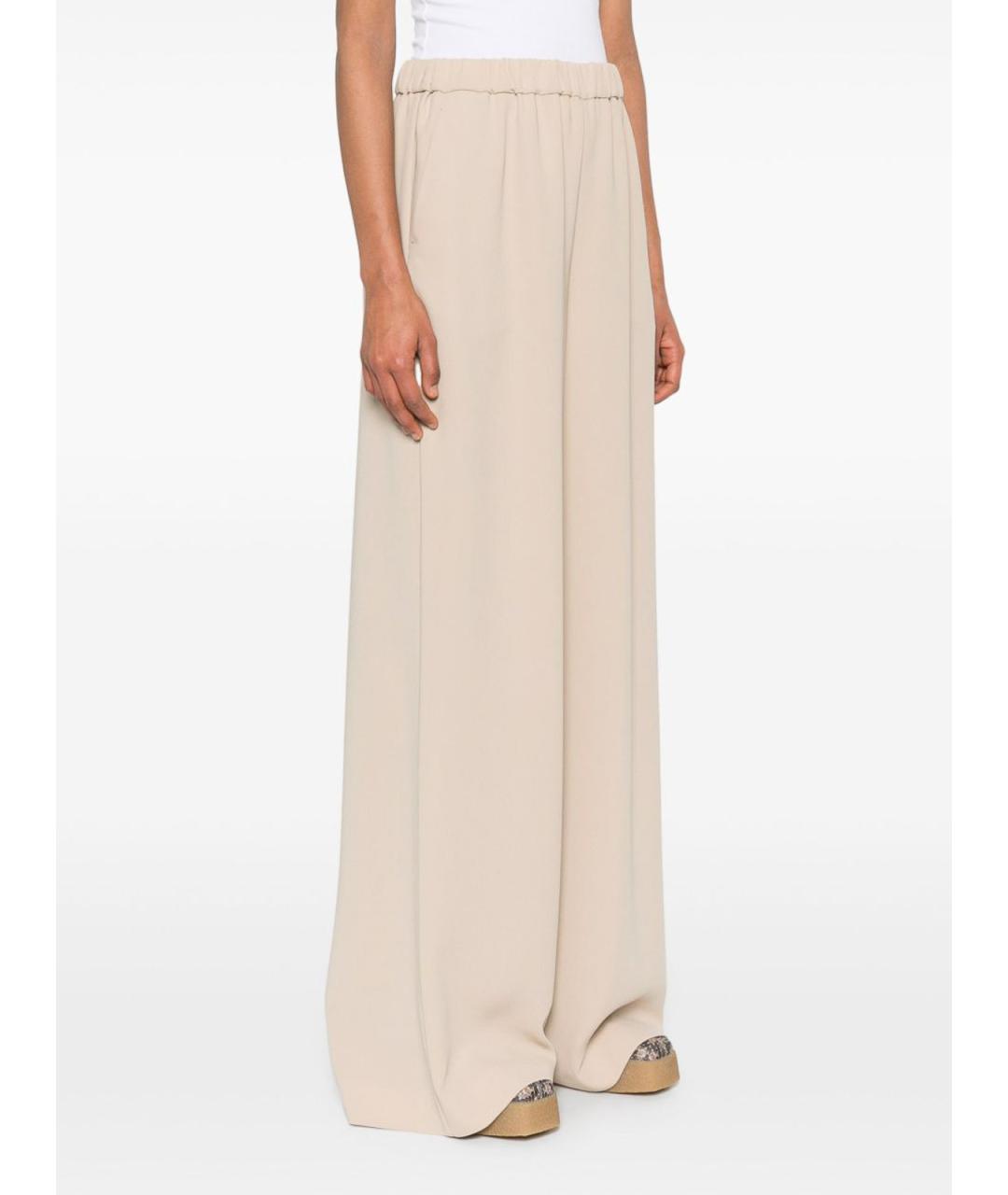 MAX MARA Бежевые брюки широкие, фото 3