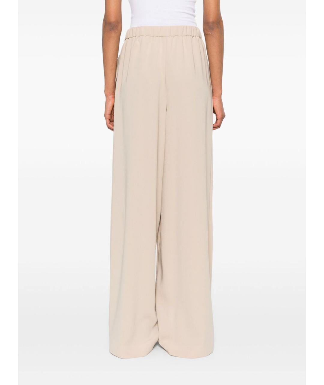 MAX MARA Бежевые брюки широкие, фото 4