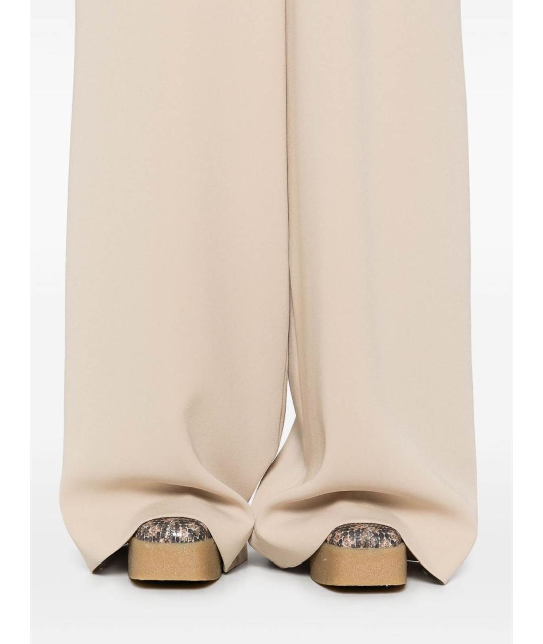 MAX MARA Бежевые брюки широкие, фото 2