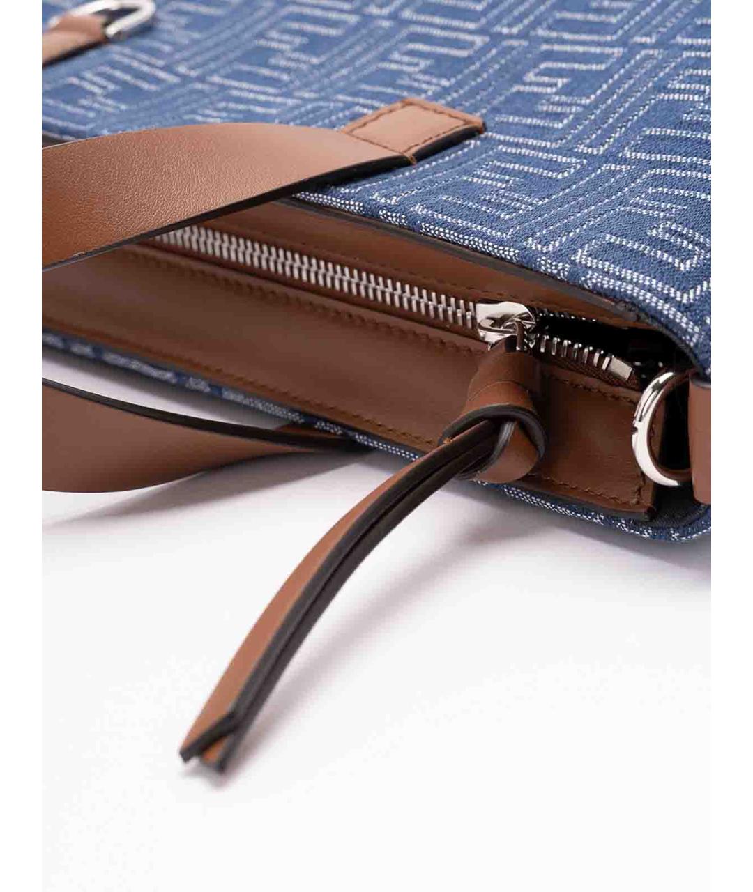 FENDI Синяя деним сумка тоут, фото 6