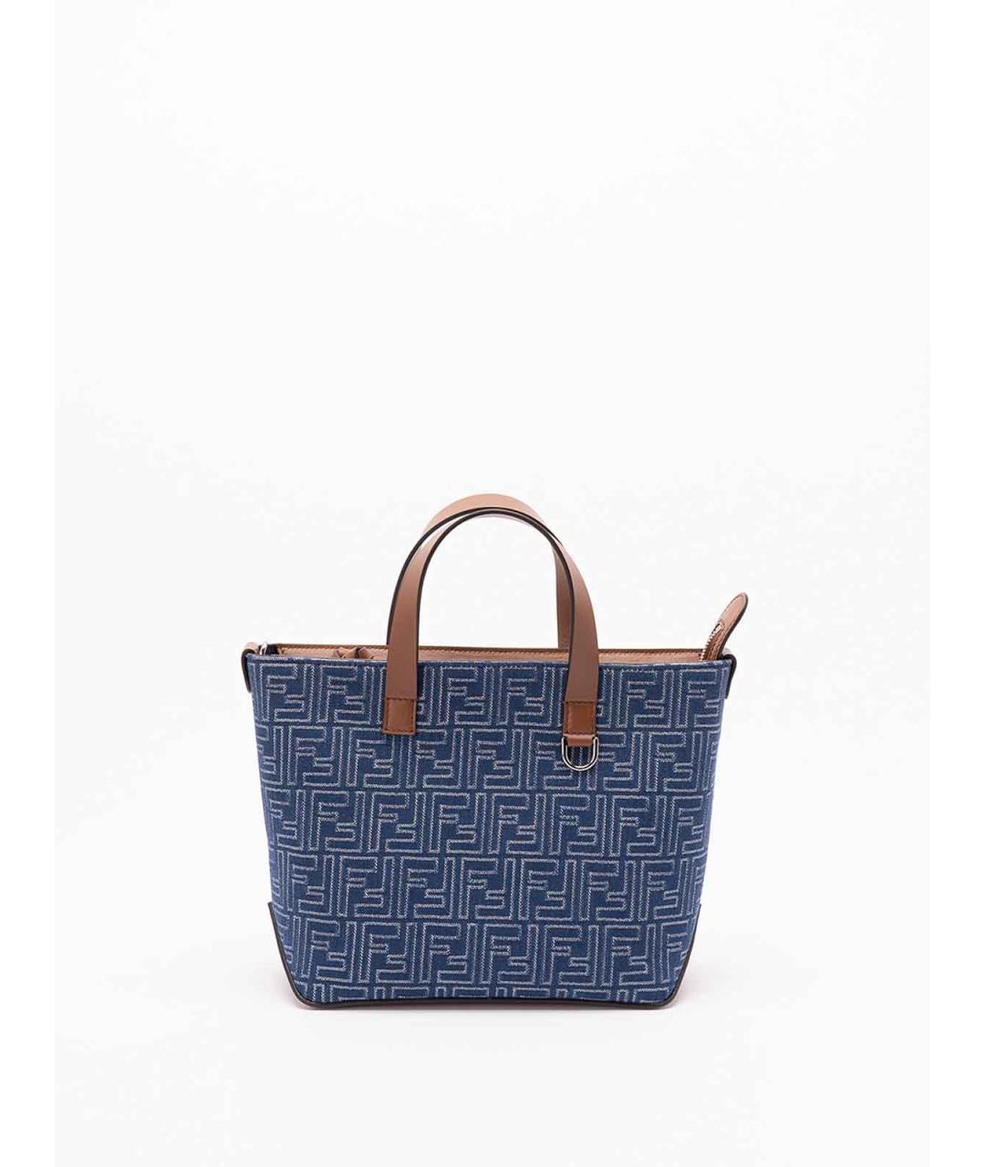 FENDI Синяя деним сумка тоут, фото 2