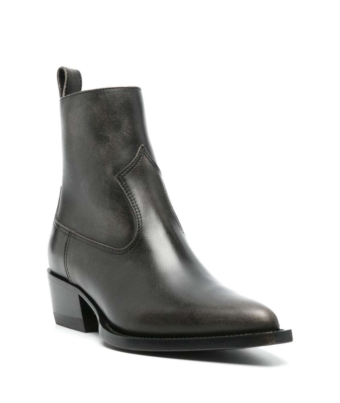 GOLDEN GOOSE DELUXE BRAND Черные кожаные сапоги, фото 4
