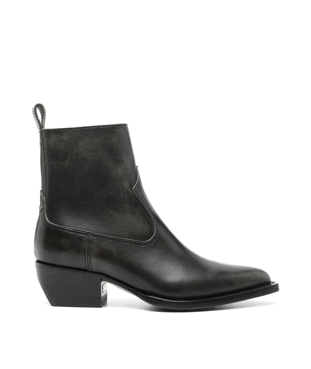 GOLDEN GOOSE DELUXE BRAND Черные кожаные сапоги, фото 1
