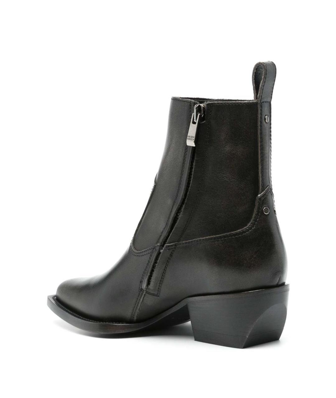 GOLDEN GOOSE DELUXE BRAND Черные кожаные сапоги, фото 2