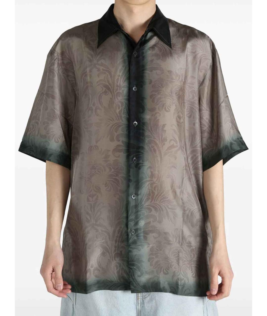 DRIES VAN NOTEN Синяя шелковая кэжуал рубашка, фото 4