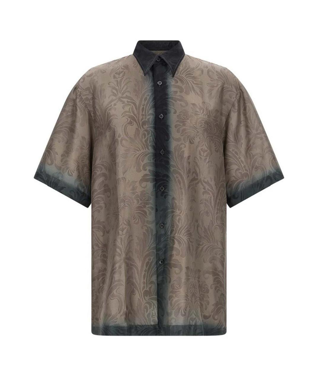 DRIES VAN NOTEN Синяя шелковая кэжуал рубашка, фото 1