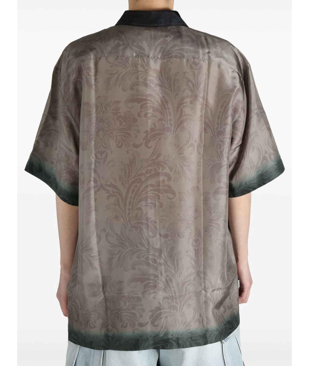 DRIES VAN NOTEN Синяя шелковая кэжуал рубашка, фото 3