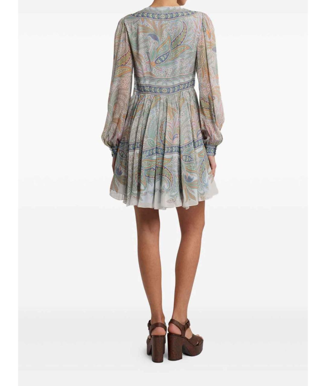 ETRO Мульти шелковое повседневное платье, фото 2