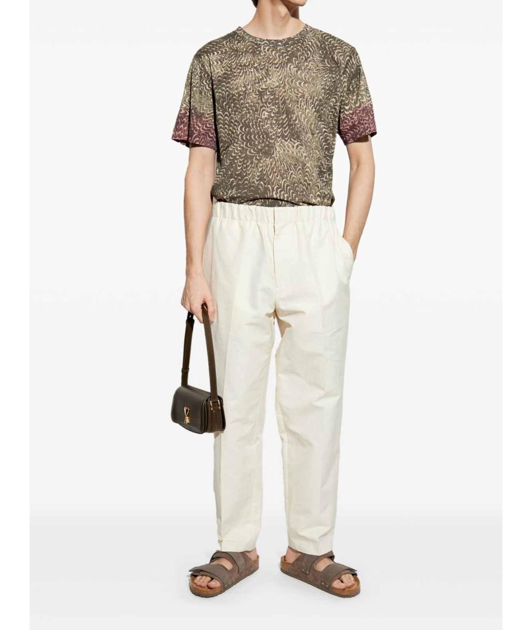 DRIES VAN NOTEN Коричневая хлопковая футболка, фото 3