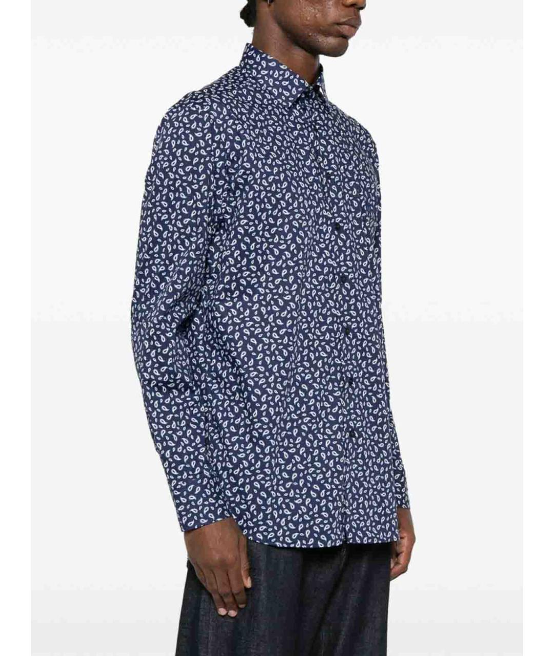 ETRO Синяя хлопковая классическая рубашка, фото 2