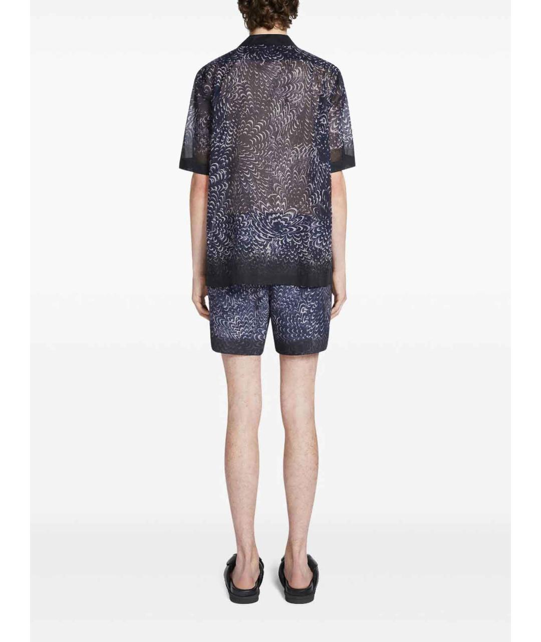 DRIES VAN NOTEN Синие полиэстеровые плавки, фото 2