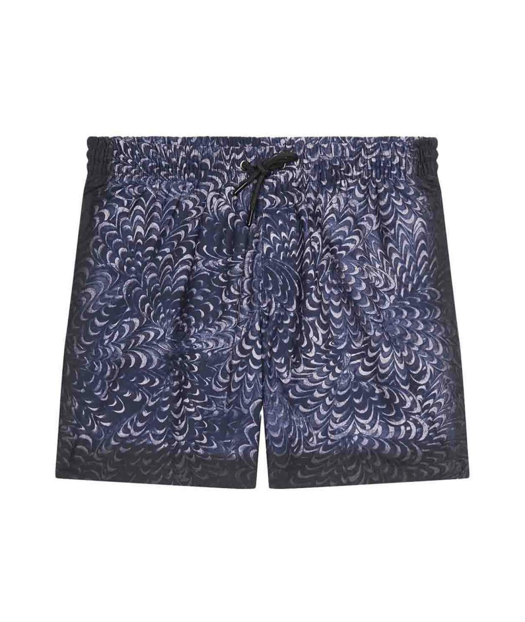 DRIES VAN NOTEN Синие полиэстеровые плавки, фото 1