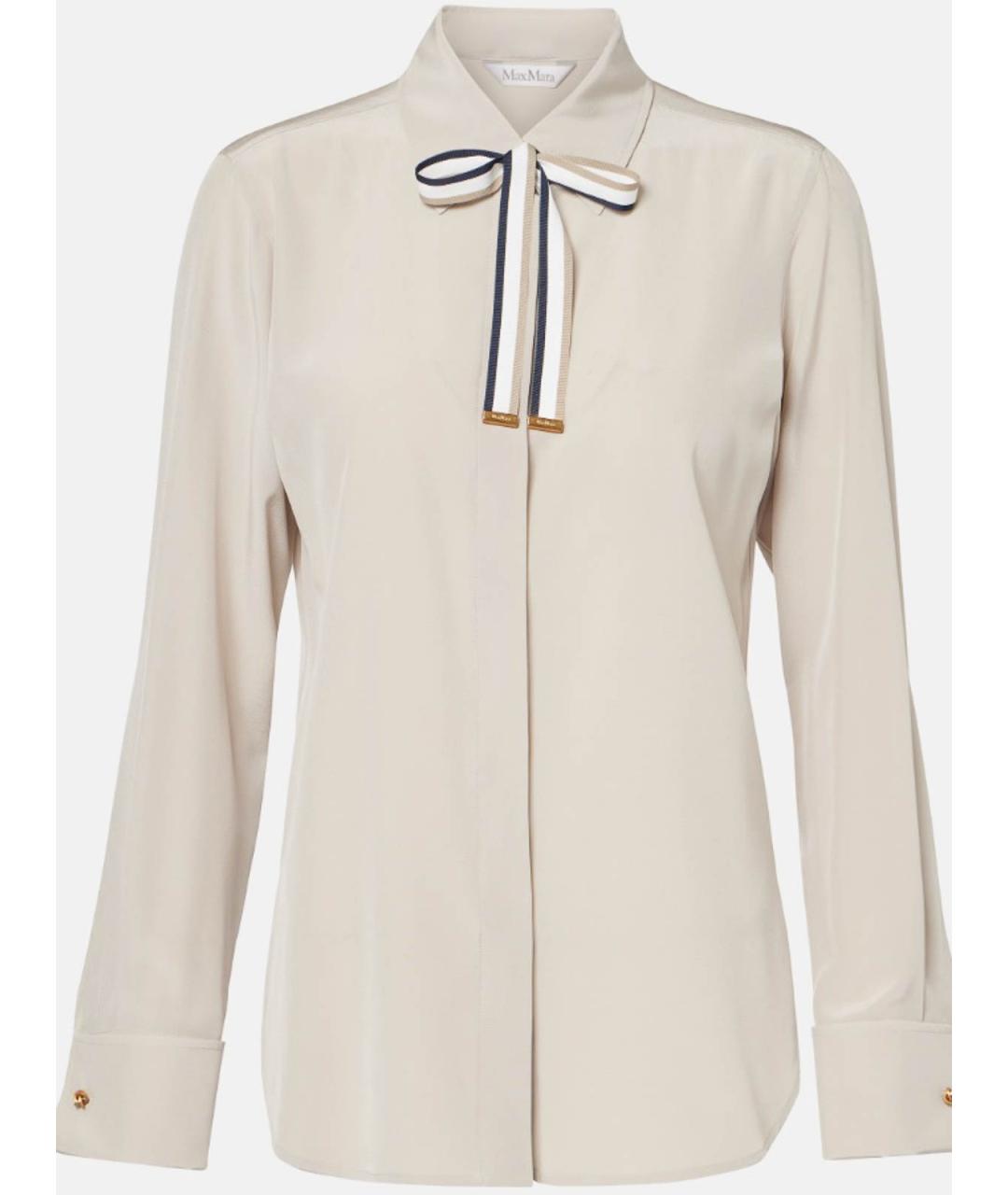 MAX MARA Серая шелковая рубашка, фото 5