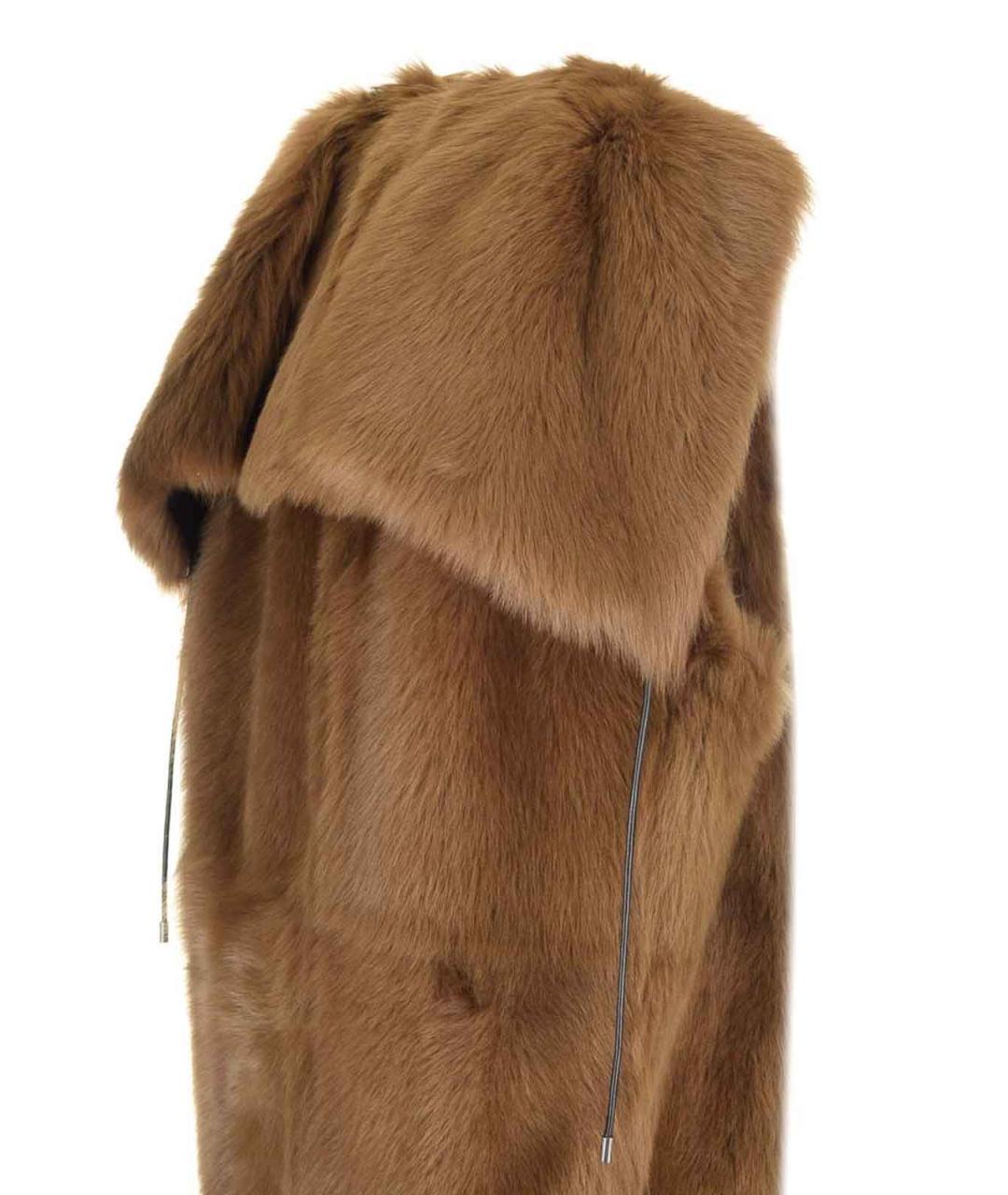 MAX MARA Коричневый меховой жилет, фото 5