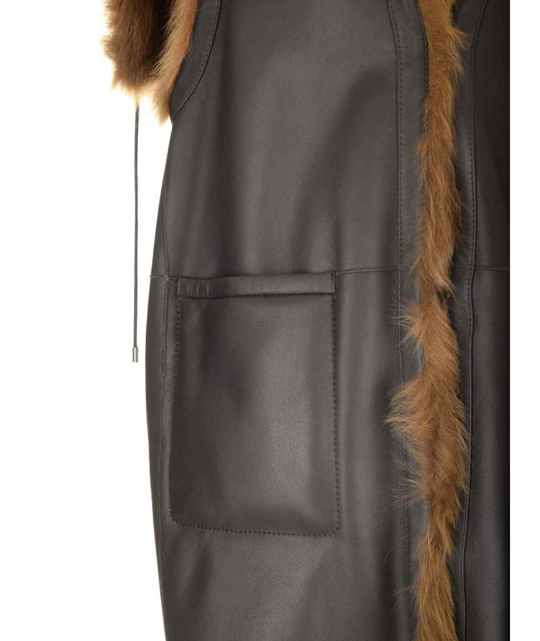 MAX MARA Коричневый меховой жилет, фото 7
