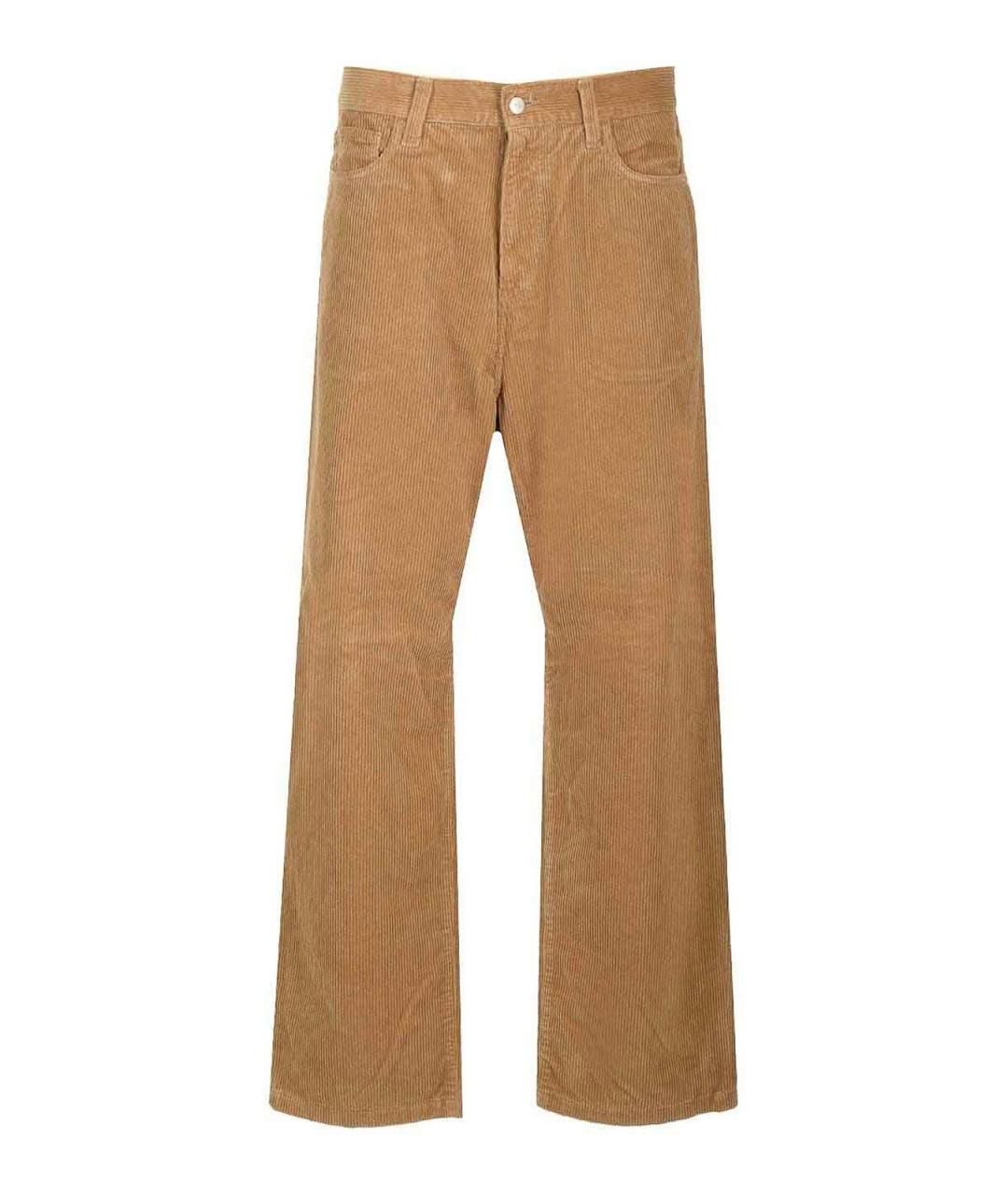 CARHARTT Коричневые хлопковые повседневные брюки, фото 1