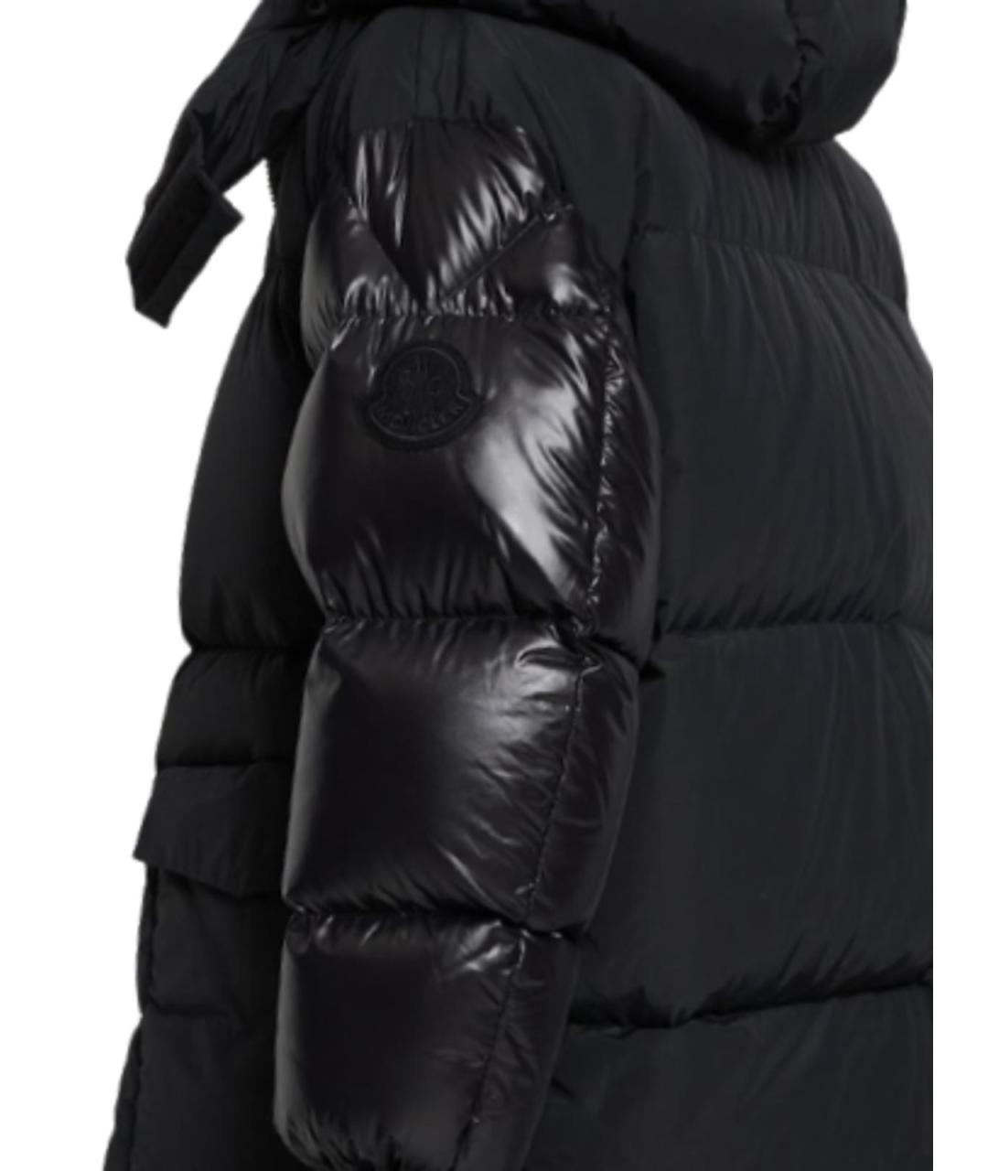 MONCLER Черный пуховик, фото 4