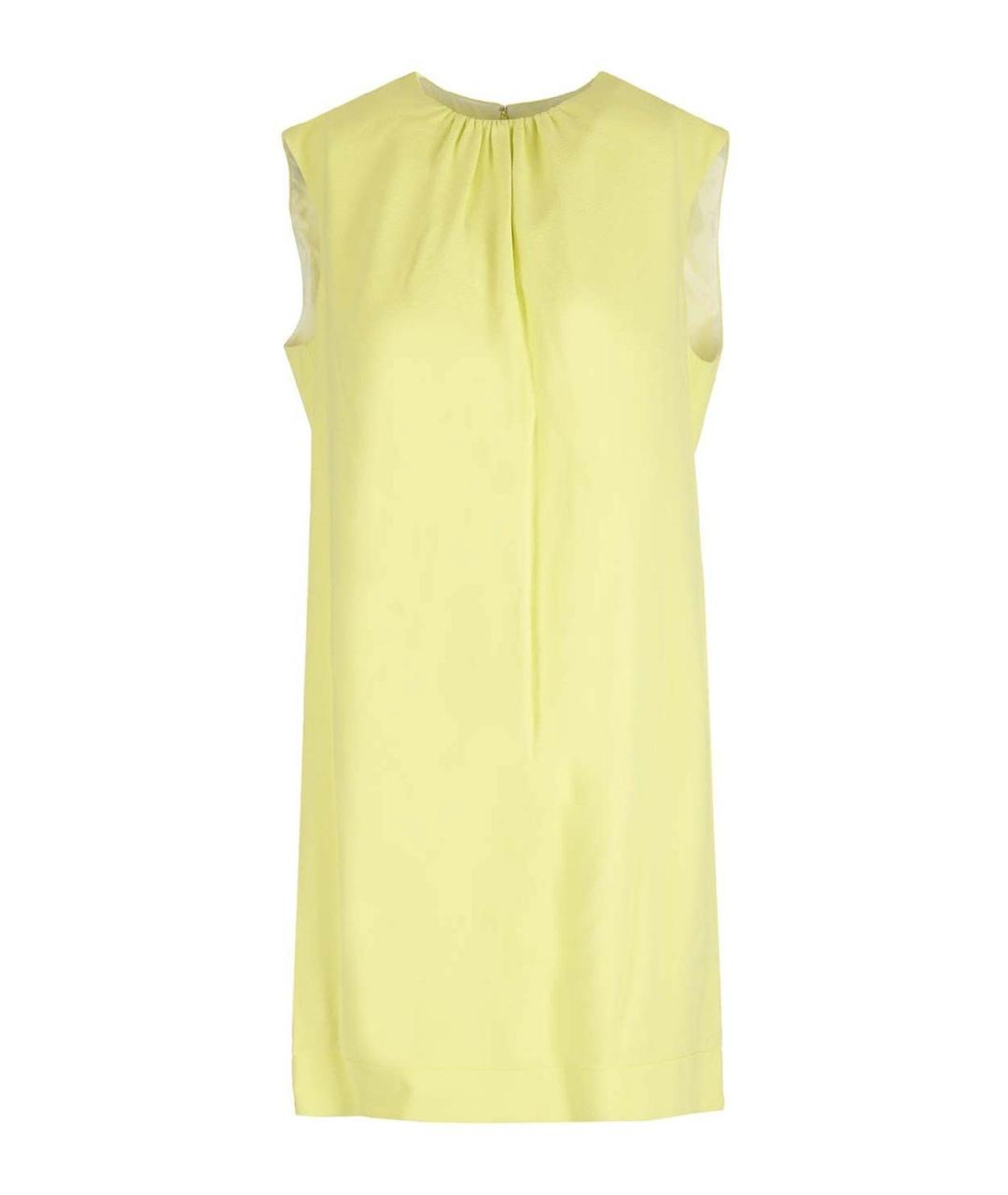 LANVIN Желтое вискозное повседневное платье, фото 1