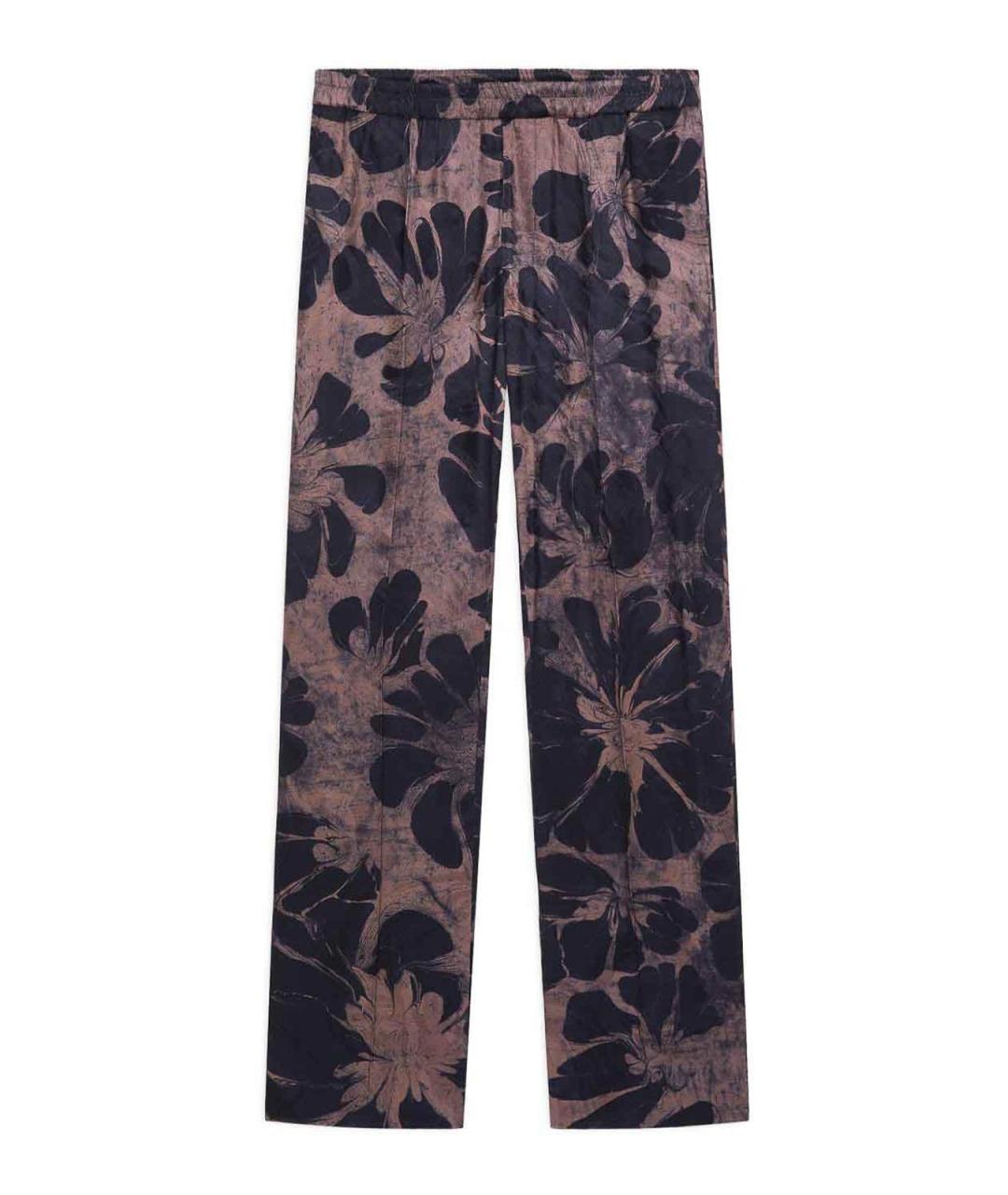 DRIES VAN NOTEN Мульти вискозные повседневные брюки, фото 1
