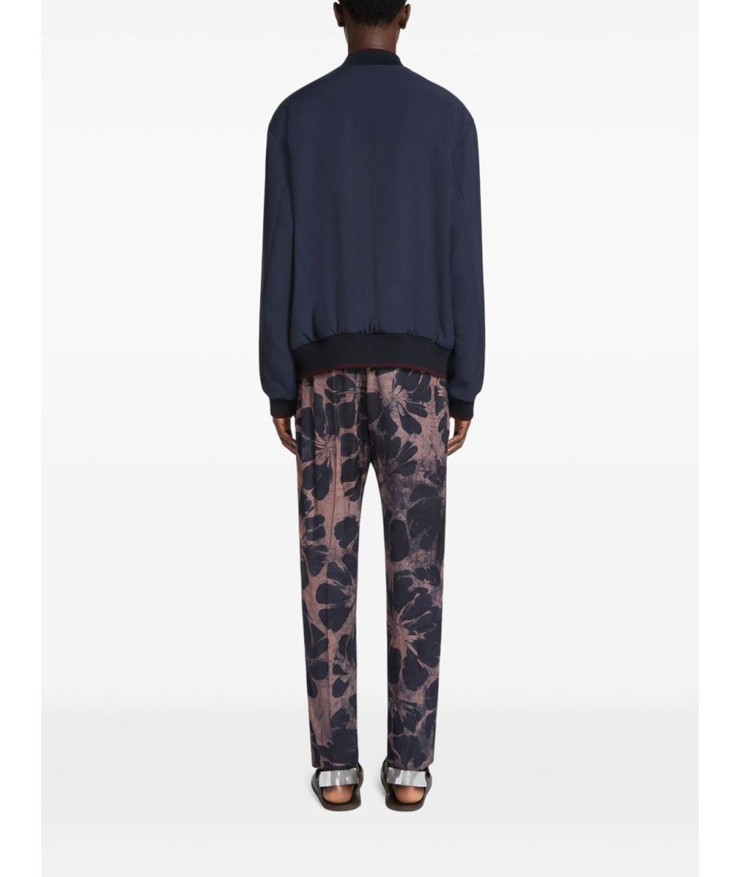 DRIES VAN NOTEN Мульти вискозные повседневные брюки, фото 4