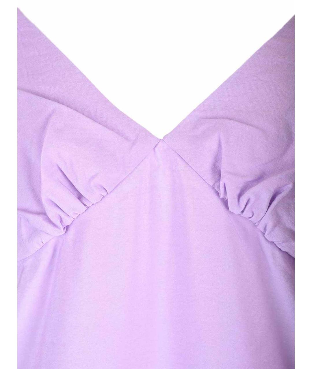 MAISON KITSUNE Фиолетовое вискозное платье, фото 6